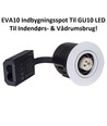 20 stk. EVA10 Indbygningsspot 230V Til GU10 LED - Hvid