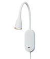 Eye LED Væglampe 5W 3000K Med Touch Dim og USB - Hvid