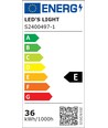 High-Lumen LED Armatur 36W Med Sensor i 4000K, IP40, 230V - 120cm.