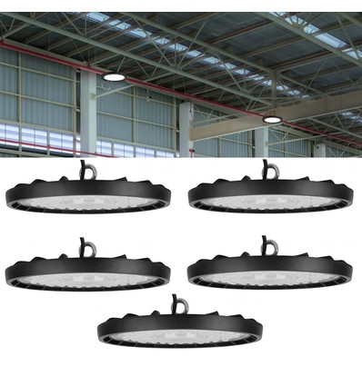 5 x Spectrum LED High Bay industrilampe 100W i 4000K, IP65