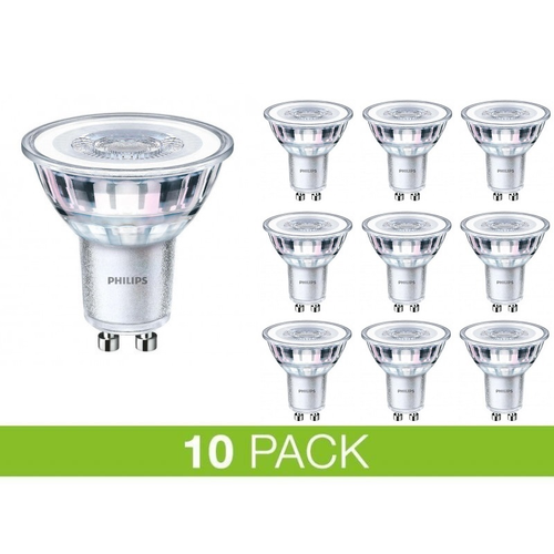 PHILIPS GU10 LED 3W i 2700K, 230Lm, Dæmpbar - 10-PAK