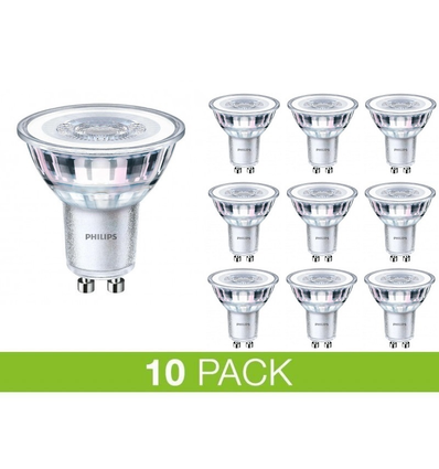 PHILIPS GU10 LED 3W i 2700K, 230Lm, Dæmpbar - 10-PAK