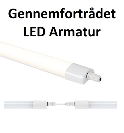 Limea Slim Gennemfortrådet LED Armatur 45W i 4000K, IP65, 230V - 150cm.