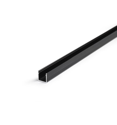 Aluminiums profil i Sort Til LED Strip (Model smart10) - 2 Meter