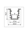 Afdæknings Click Cover i Opal Til Model S, G, C, D, ARC12 - 2 Meter