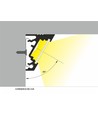 Skrå Aluminiums profil i Hvid (Model M-14) - 2 Meter