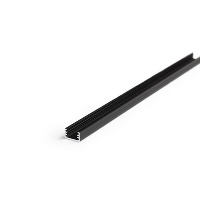 Aluminiums profil i Sort Til LED Strip, Model SLIM8 - 2 Meter