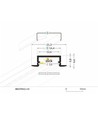 Sort Indbygnings profil Til LED Strip (Model Begtin12) - 2 Meter