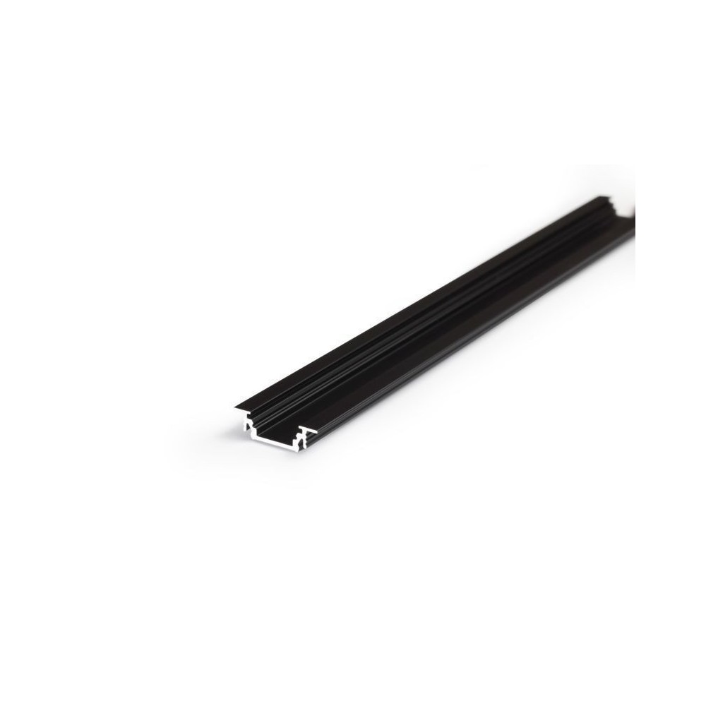 Indfræsning Alu profil i Sort Til LED Strip (Model G) - 2 Meter