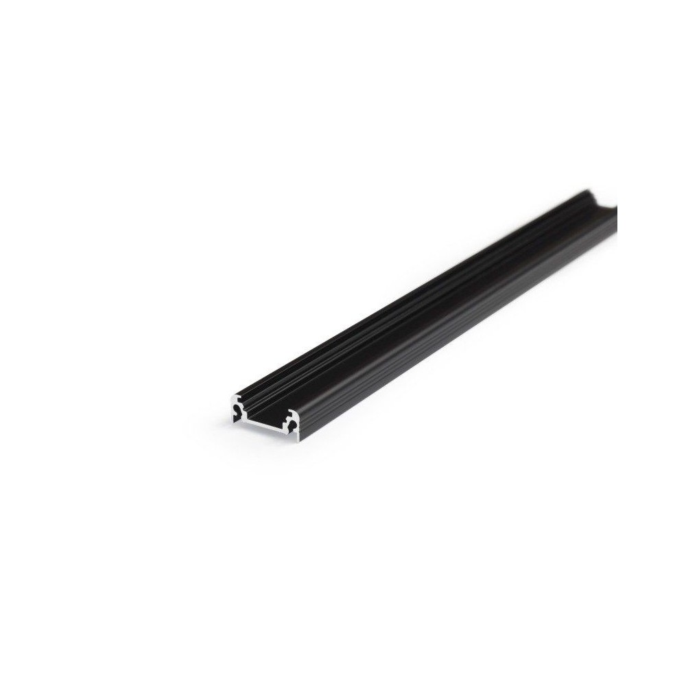 Aluminiums profil i Sort Til LED Strip (Model S) - 1 Meter