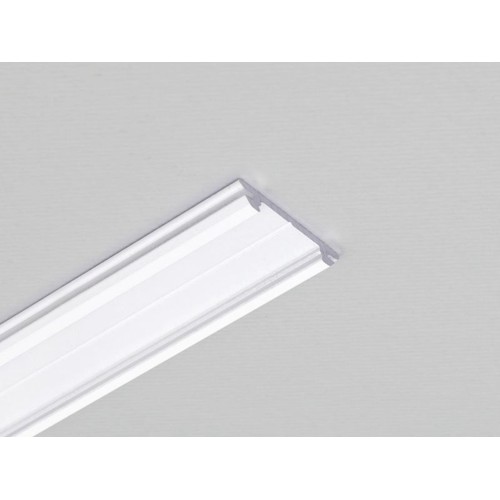 Flad Påbygningsprofil i Hvid Til LED Strip (ARC12) - 2 Meter