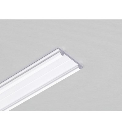 Flad Påbygningsprofil i Hvid Til LED Strip (ARC12) - 2 Meter