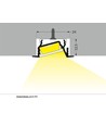 DIAGONAL14 Indfræsning Aluminiumsprofil Til LED Strip - 2 Meter