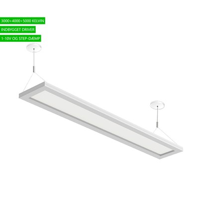 Green-ID LED Kontorarmatur 20x1200 Up/Down Lys Ra90 - Hvid