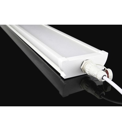 High-Lux LED Armatur 40W i 3000K 5200Lm Gennemfortrådet - 1200mm