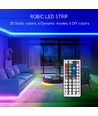 Aigostar RGB LED Strip Sæt 36W, IP65 (12V/230V) - 2 x 5 Meter