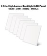 6 x High-Lumen Backlight LED Panel 60x60, 28W, 3000K, 4760Lm