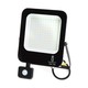 Aigostar LED projektør på 100W med sensor i 4000K, IP65, 230V - Sort