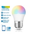 Aigostar SMART WiFi/BT, G45, E27 Mat LED Kronepære 6,5W i RGB+CCT