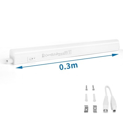 Aigostar Slim T5 LED underskabsarmatur på 4W i 3000K, 230V - 300 mm