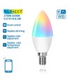 Aigostar SMART WiFi/BT, D37, E14 Mat LED Kertepære 6,5W i RGB+CCT