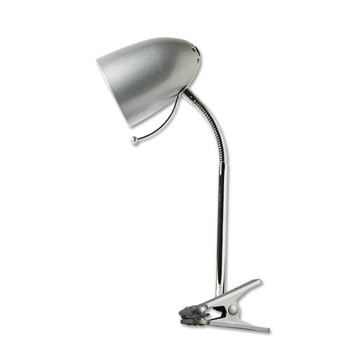 Aigostar klemme lampe med flex-arm til E27, 230V (H 350 mm) i sølv