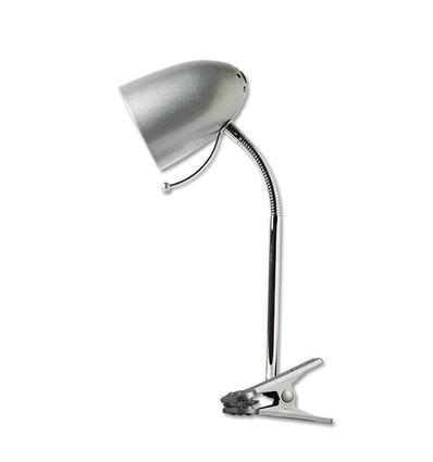 Aigostar klemme lampe med flex-arm til E27, 230V (H 350 mm) i sølv