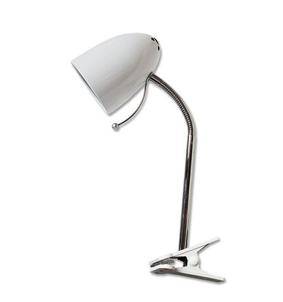 Aigostar klemme lampe med flex-arm til E27, 230V (H 350 mm) i hvid