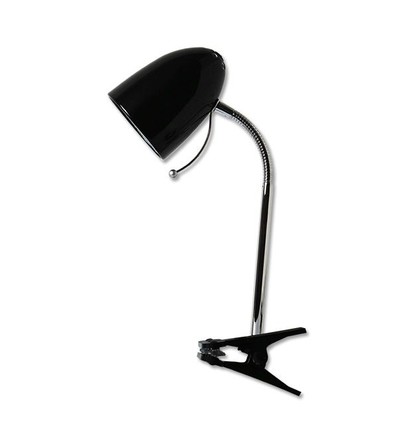 Aigostar klemme lampe med flex-arm til E27, 230V (H 350 mm) i sort