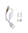 Aigostar startkabel 0,5 meter i hvid - kun til Aigostar 230V LED strip, 60LED/m