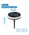 Outlet: Solar Lawn Solcelle Lampe Med CCT LED Lys IP65 - Sort