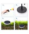 Outlet: Solar Lawn Solcelle Lampe Med CCT LED Lys IP65 - Sort