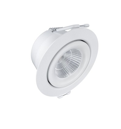 EVA 3 LED Spot 4W i 2700K, 410Lm, Ra97, Dæmpbar, IP54 - Hvid (inde/Udendørs)