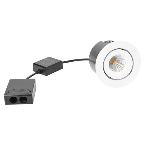 D12 LED Downlight Spot På 9W i 3000K, Dæmpbar, Ra97 i Hvid