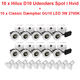 10 x Hilux D10 Udendørs Spot i Hvid - inkl. Dæmpbar GU10 LED 3W 2700K
