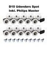 10 x Hilux D10 Udendørs Spot i Hvid - inkl. 10 x Philips Master 2700K