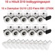 10 x Hilux D10 Spot i Hvid - inkl. Dæmpbar GU10 LED 6W i 2700K