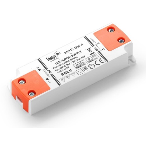 230V Kvalitets LED Driver 12V DC - Stabil 0-15W