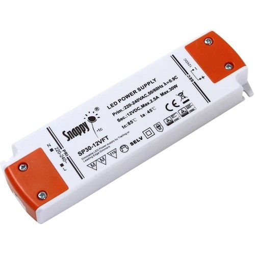 Snappy kvalitets LED driver 230V til 12V - 0-30 Watt