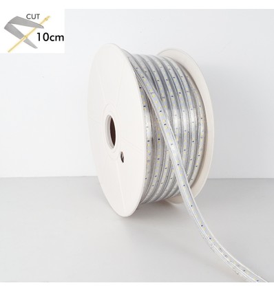 CUT10 LED Strip Til 230V i 3000K, 10W/m, Dim, IP67 - 50 Meter