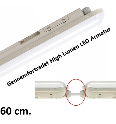 Limea LED Armatur På 25W i 4000K, 160LM/W, IP65, 230V - 60 cm.