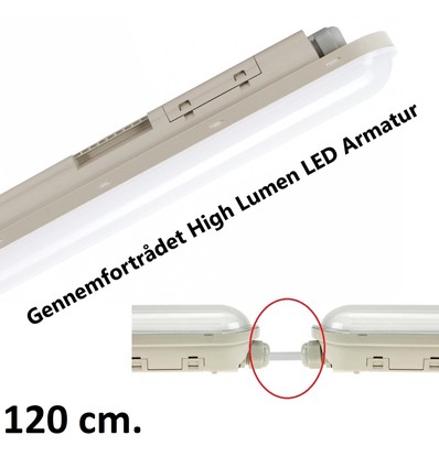 Limea LED Armatur På 36W i 4000K, 147LM/W, IP65, 230V - 120 cm.