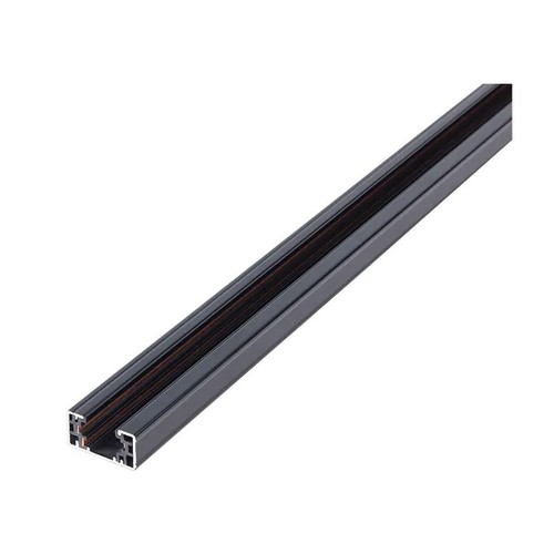 LEDlife 1,5 meter skinne til skinnespots - Sort, 1-faset, 1F3W, komplet med tilslutning og endeprop