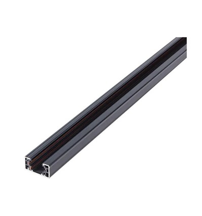 LEDlife 1,5 meter skinne til skinnespots - Sort, 1-faset, 1F3W, komplet med tilslutning og endeprop