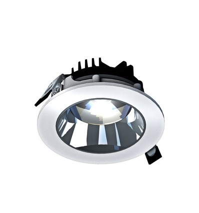 Model L Downlight 20W - nedsænket, uden lyskilde, justerbar retning 30°, 160x70 mm, hvid