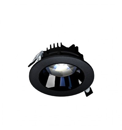 Model M Downlight 14W - nedsænket, justerbar retning uden lyskilde, 30°, 130x58 mm, sort