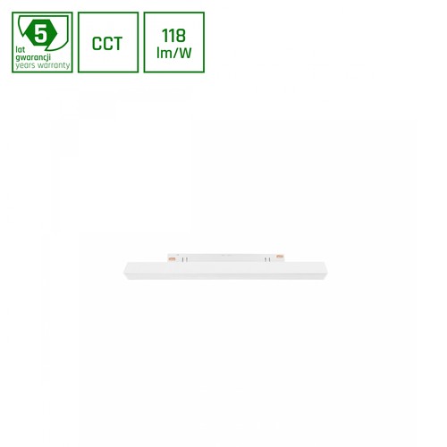 System Shift CCT- Line S Skinne - Lys 304x23x42mm, 8W, 100°, Hvid, CCT Switch