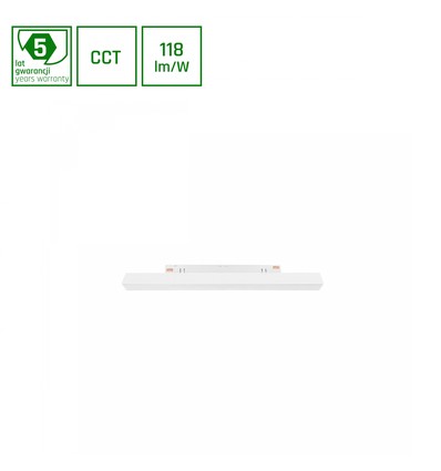 System Shift CCT- Line S Skinne - Lys 304x23x42mm, 8W, 100°, Hvid, CCT Switch