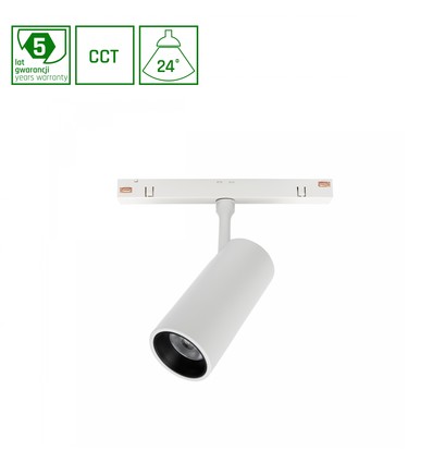 SHIFT CCT-Spot M - Lys 44x157x178mm, 10W, 24°, Hvid, CCT Switch