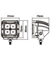 Restsalg: LEDlife 20W LED arbejdslampe - Bil, lastbil, traktor, trailer, 8° fokuseret lys, IP69K vandtæt, 10-30V